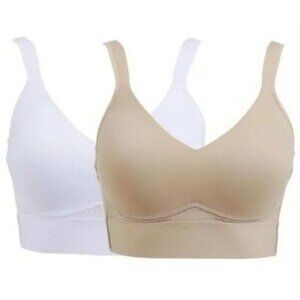 Rhonda Shear Molded Cup Bra with Mesh Back Detail 2 Pack X LARGE